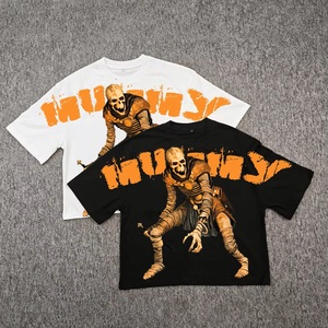 เสื้อยืดผู้ชายวินเทจผ้าคอตตอน100% เสื้อลำลองขาสั้นเสื้อเป็นกรดซักโลโก้ออกแบบได้ตามต้องการ - Product Image 2