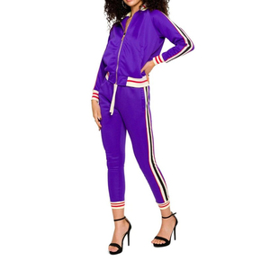 Chándales de mujer para correr Venta al por mayor Joggers personalizados con cremallera Sudaderas con capucha y pantalones de chándal Conjunto Slim Fit Chándales - Product Image 5