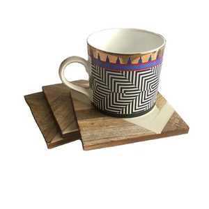 Posavasos Elegantes de Madera, Posavasos Cuadrados para Tazas de Té, para Uso en el Hogar, Hoteles o Restaurantes, Precio al por Mayor, Hechos a Mano en India - Product Image 6