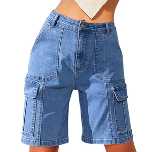 Short cargo de style étonnant séchage rapide classique été quotidien décontracté mode couleur unie short respirant pour les femmes - Product Image 5