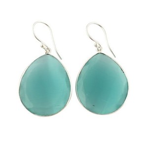 925 Sterling Silver Monalisa Đá Móc Bông Tai 18K Mạ Vàng Cho Phụ Nữ Và Cô Gái Dễ Thương Eaaring - Product Image 5