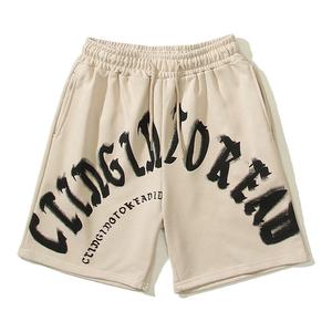 Unisex High Quality Vintage Fleece Acid Wash <b>Shorts</b> Custom Streetwear Casual Distressed Rhinestone Solid Pattern Cotton <b>Shorts</b> - Product Image 6