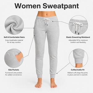 Comfortable <b>Women</b> <b>Sweat</b> <b>Pants</b> With Smooth Fabric Relaxed Fit Breathable Feel Reliable Quality Perfect For Everyday Wear - Product Image 3