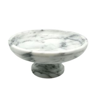 Cuenco grande de mármol blanco para servir reuniones y eventos Cuenco de mármol decorativo Cuenco de mármol hecho a mano - Product Image 1
