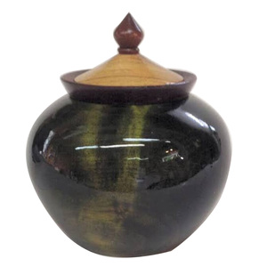 Urna de madera con acabado de nogal ecológico para adultos, urnas de cremación para cenizas de cuerpo humano, urnas de cremación conmemorativas, tamaño estándar para adultos - Product Image 1