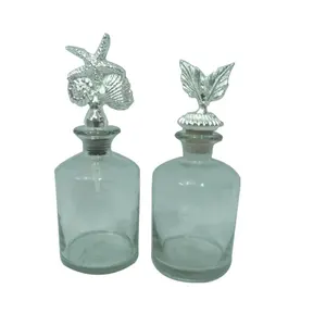 בקבוק אחסון רב ניחוחות בעבודת יד דקורטיבי מלכותי מעצב בקבוק בושם זכוכית