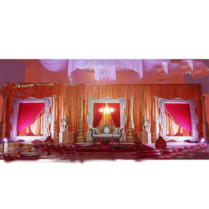 Cadre de fond de scène de réception de mariage abordable Cadres de cérémonie Roka de mariage exclusifs Panneaux de scène de nuit de mariage musulman USA - Product Image 3