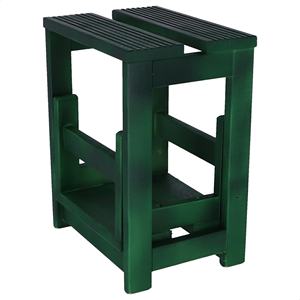 WELL HOME Sgabello a 2 gradini in legno con finitura verde 32x23x40 cm - Product Image 4