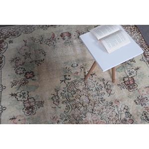 พรมขนาด 5.6x8.8 ฟุต, พรมตุรกี, พรมลายพรางสีน้ำตาลวินเทจทำจากขนสัตว์ - Product Image 5