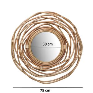 Vietrustic Certified Supplier Woven <b>Decorative</b> <b>Wall</b> <b>Mirror</b> Handmade Bamboo Rattan <b>Mirror</b> for Baby Room Decor - Product Image 2
