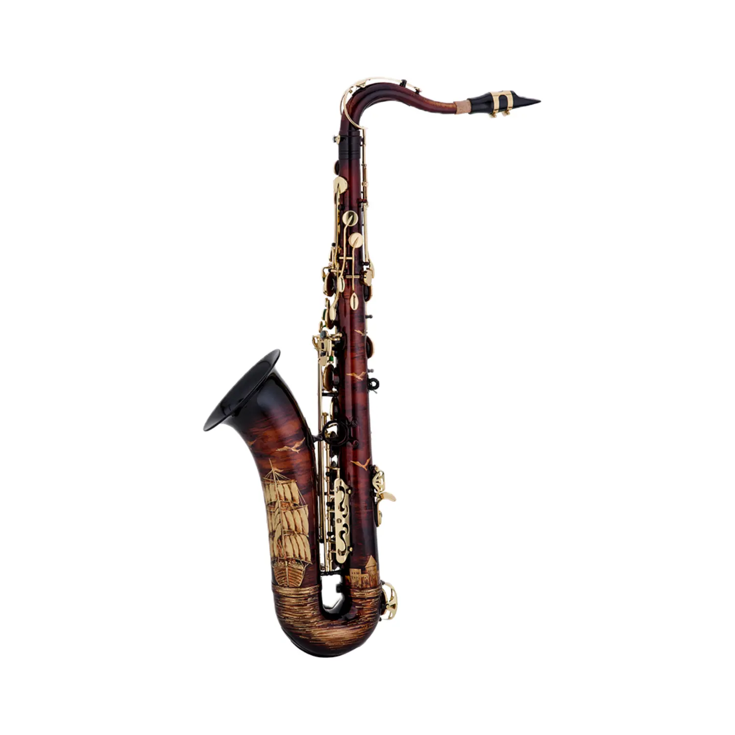 Cao Cấp Nhà Sản Xuất Tenor Saxophone Với Bon Voyage Thiết Kế Nghệ Thuật Loạt