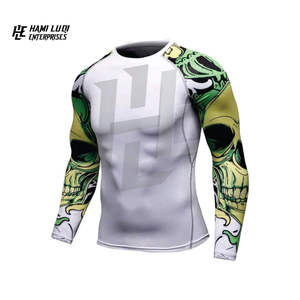Venta al por mayor 2025 personalizado MMA Rash Guard sublimación personalizada impresa Bjj Rash Guard entrenamiento de lucha de alta calidad Rash Guard - Product Image 5