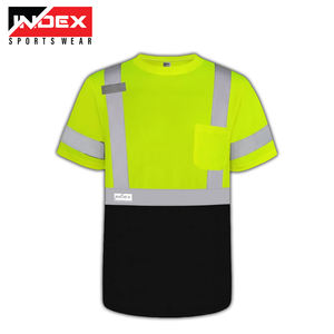 Camisetas de seguridad de alta visibilidad OEM, logotipo personalizado reflectante, venta al por mayor, camiseta reflectante negra transpirable personalizada de seguridad - Product Image 6