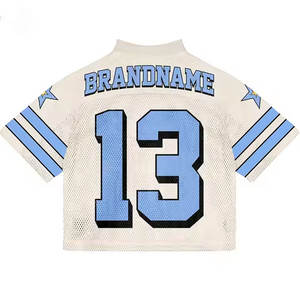 Chemise en jersey Boxy personnalisée pour hommes, vêtements de sport streetwear, impression par sublimation, maillots de football américain en maille, t-shirt - Product Image 2