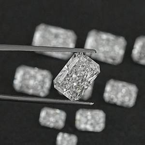 Bijoux fins, pierre de diamant de laboratoire radiante, 0,5 CT, VVS, couleur D - Product Image 1