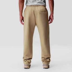 Pantalon de survêtement OEM de luxe en molleton bouclette polyester/coton de haute qualité pour homme, coupe droite, respirant, personnalisable - Product Image 3