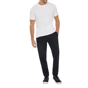 Haute qualité 160g pur coton à manches courtes T-Shirt pour hommes lâche décontracté demi manches Base chemise sans couture latérale - Product Image 5
