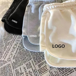 Pantalones cortos de chándal informales de moda de verano para mujer, venta al por mayor, pantalones cortos de chándal en blanco de algodón para correr de cintura alta elásticos - Product Image 2