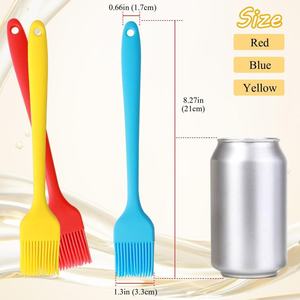 Cross-border <b>Small</b> Food Grade Platinum Silicone Oil Brush High-Temperature Resistant 21cm Baking Cloth Special 3PCS Barbecue - Product Image 2
