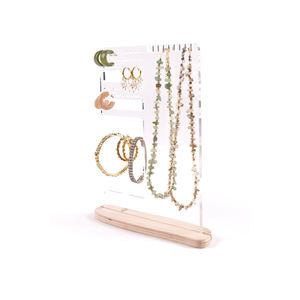 Support de présentation moderne, décoratif, multifonctionnel, en plastique transparent, à cloison unique, pour bijoux et accessoires, fabriqué en Turquie - Product Image 2