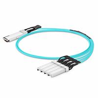 Kabel Optik Aktif (AOC) High Speed 5G MPO POE 40G QSFP+ ke 4x10G SFP+ OM3/OM4 Multi Panjang dengan Garansi 3 Tahun