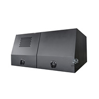Boîte de rangement d'outils noire en aluminium robuste pour benne de camionnette, plateau de chargement OEM ODM
