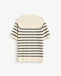 เสื้อเชิ้ตแขนสั้นลายทางถักแบบสบายๆ ระบายอากาศได้ดีสำหรับผู้ชาย ผลิตโดย Routine เวียดนาม - Product Image 5