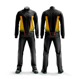 Dernier modèle de survêtement de sport de haute qualité en polyester imprimé avec fermeture éclair et logo personnalisé pour hommes - Product Image 1