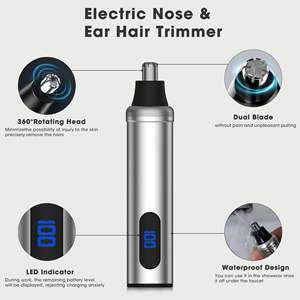 Tondeuse à cheveux sans fil professionnelle pour hommes, ensemble de tondeuses, rasoir à grille T-Shaper et tondeuse nez-oreilles, alimenté par batterie - Product Image 3