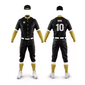 Top Trending Custom Made New 2025 Transpirable Uniforme de béisbol de alta calidad Uniforme de béisbol de manga corta Uniforme de béisbol a granel - Product Image 1