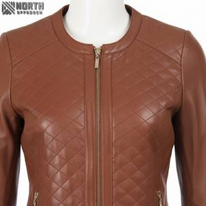 New Fashion Slim Fit Coat Casual Windbreaker Outwear <b>Leather</b> Jackets For <b>Women</b> By Maximize Wear Racer Jacket Bomber Jacket - Product Image 4