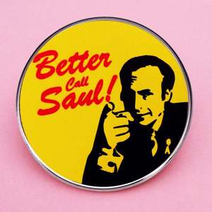 Broche esmaltado con estampado UV personalizado al por mayor, broche Better <span class=keywords><strong>Call</strong></span> Saul, insignia de aleación de Metal, accesorios - Product Image 4