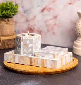 Brûleur d'encens classique en résine incrustée d'os, 7,5 cm, Oud, décoration d'intérieur, cadeau de Noël religieux, diffuseur d'aromathérapie - Product Image 3