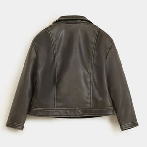 แจ็คเก็ตหนังแท้สไตล์นักขี่มอเตอร์ไซค์ ทรงคลาสสิก ซิปหน้าแบบอสมมาตร ดีไซน์เรียบหรู เหมาะสำหรับใส่ลำลอง/สตรีทแวร์ กันน้ำ - Product Image 5