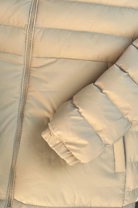 Men's Winter Casual Cotton Puffer Jacket With Hood <b>Bubble</b> Padding Solid Color Stand Collar Zipper & Canvas Design Plain Dyed - Product Image 4