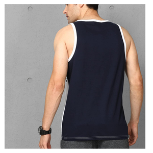 Fitness sport entraînement tricoté décontracté débardeur musculation Stringer gilet personnalisé Gym hommes course - Product Image 4