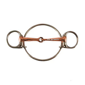 Bocado para Caballo Dexter Ring Racing, Acero Inoxidable 4-3/4, Articulado, Boquilla de Cobre de 13 mm, 2 Anillos, Apto Enterprises AE-12282, Personalizable - Product Image 1
