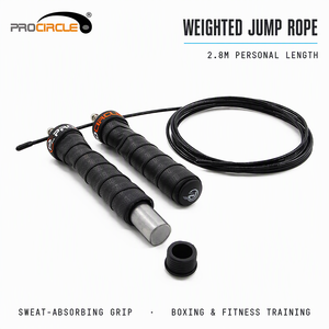<span class=keywords><strong>Cuerda</strong></span> de <span class=keywords><strong>Saltar</strong></span> con Peso, Cable de 10 Pies, Manijas con Rodamientos de Bolas de 360 Grados, Agarre Antideslizante para Entrenamiento de <span class=keywords><strong>Boxeo</strong></span> y Fitness - Product Image 1