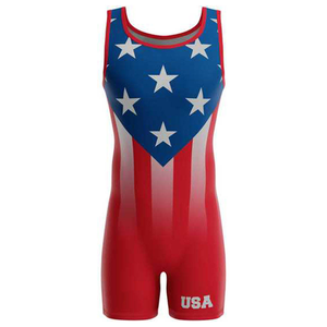 Uniformes de Lucha Libre de Sublimación de Alta Calidad para Niños y Adultos, Singletes de Lucha Libre para Equipos Masculinos, Singletes de Entrenamiento de Gimnasio - Product Image 1