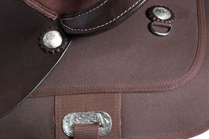 Selle synthétique légère faite à la main de style occidental classique en cuir synthétique de cheval Cordura pour le baril Racing Trail Riding - Product Image 2