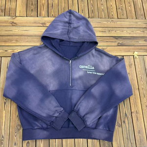 เสื้อฮู้ดกันหนาวโอเวอร์ไซส์สำหรับผู้ชายเสื้อฮู้ดผ้าคอตตอนปักลายโลโก้ซักได้ใส่สบายเนื้อผ้านุ่ม100% - Product Image 1