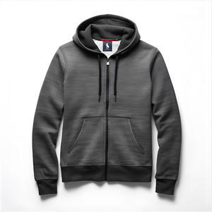 Sudadera con capucha y cremallera de algodón suave con cremallera frontal y opciones de etiqueta privada OEM/ODM - Product Image 1