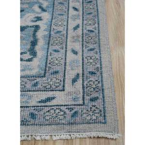 Alfombras de Lana Erbe Blue Floral, Anudadas a Mano para Uso Doméstico, Rectangulares, para Sala de Estar, Pasillo, Dormitorio, con Patrones Abstractos, Modelo ENLP-10 - Product Image 4