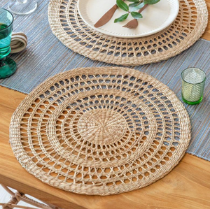 Napperons de salle à manger faits à la main | Napperons en rotin, napperons naturels pour la maison, l'hôtel, le Restaurant, la cuisine, les Villas | Cadeau pour elle - Product Image 2