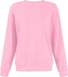 Sudadera en blanco Lisa para mujer, cuello redondo, mangas completas, tela de lana de algodón suave, logotipo personalizado, bordado/impresión, producto OEM - Product Image 2