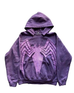 <b>Top</b> 25 26 Design Wholesale Oversize <b>Distressed</b> Vintage Full Face Hoodie With Zipper Custom Design Puff Print Hoodies - Product Image 6