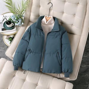Manteaux d'hiver matelassés pour femmes, respirants, chauds et épais, en duvet, personnalisés, en coton, couleur verte, veste d'hiver pour femmes - Product Image 3