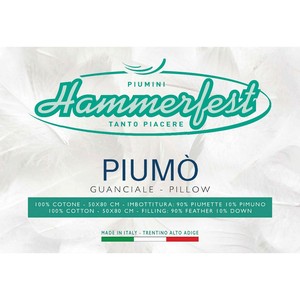 Made in Italy lông gối mềm mại tự nhiên điền 10/90 100% bông màu trắng bìa với sateen đường ống - Product Image 6