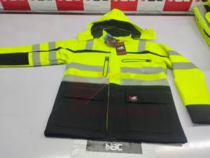 Imperméable Léger Personnalisé pas cher 2 en 1 réfléchissant salut vis sécurité construction softshell veste. - Product Image 3