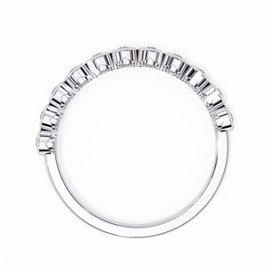 Para Gia Igi Certified 0.17ct Anillo de boda de diamante natural 14K o 18K Oro sólido Corte redondo Anillo de media eternidad - Product Image 5